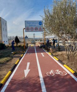 اجرا رنگ امیزی پیست دوچرخه سواری