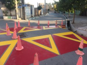 رنگ ترافیکی عابر پیاده مسی