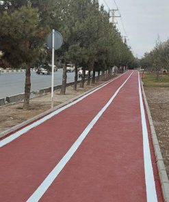 رنگ امیزی پیست دوچرخه سواری