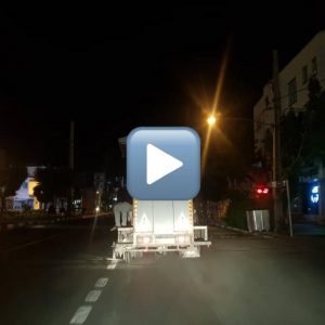 ویدئو اجرای خطوط منقطع بلوار شهید کلهر شهر قدس با استفاده از رنگ ترافیک آرشام